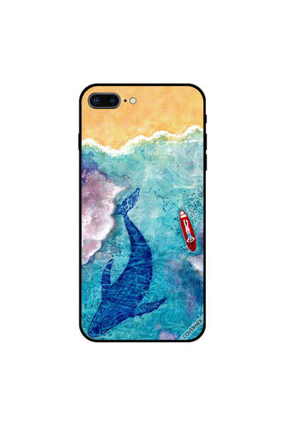 Covernex غطاء حماية لجهاز iPhone 8 Plus بطبعة حوت وراكب أمواج