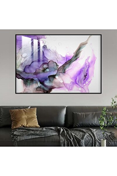 4gdran لوحة جدارية خشبية فاخرة بتصميم الفن التجريدي مع برواز اسود و طبقة من ا...