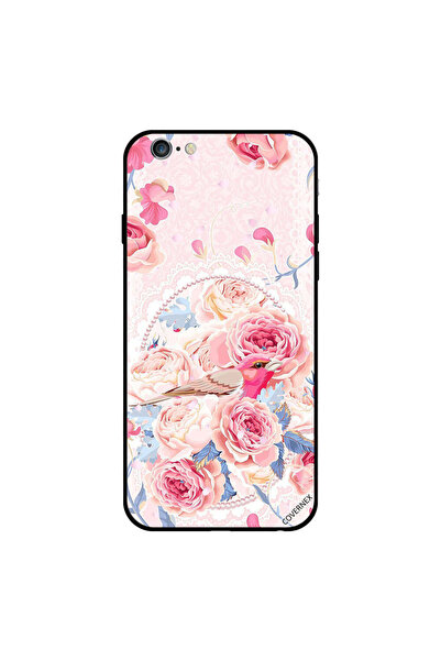 Covernex غطاء حماية لجهاز iPhone 6s بتصميم طائر وردي لطيف في سلة زهور