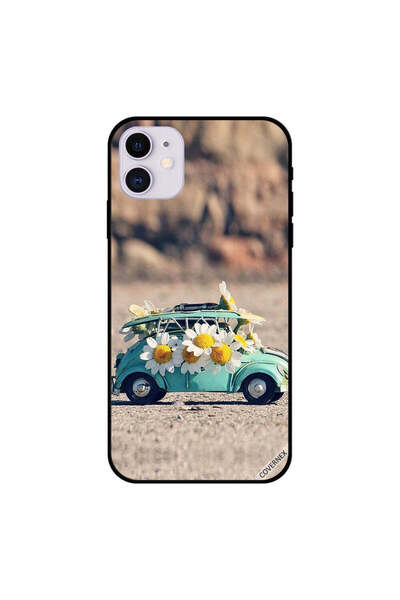 Covernex غطاء حماية لجهاز iPhone 11 بتصميم سيارة كلاسيكية وزهور