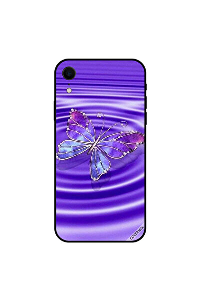 Covernex غطاء حماية iPhone XR بتصميم فراشة أزرق بنفسجي