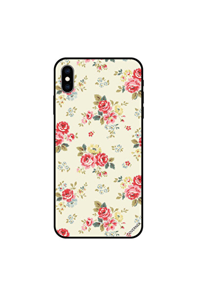 Covernex غطاء حماية لجهاز iPhone X بنقشة ورود وأوراق ذهبية