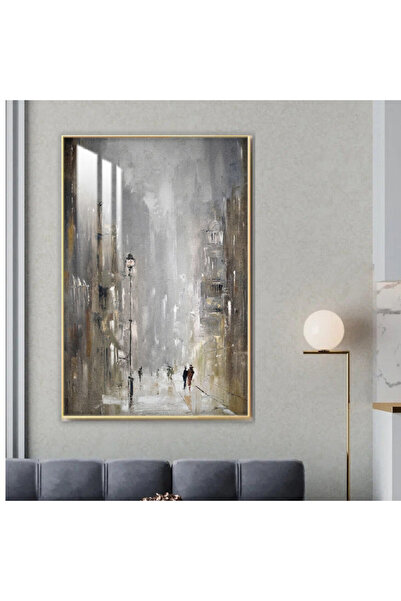 SND لوحة جدارية خشبية فاخرة مع برواز بني و طبقة من الاكرليك الشفاف