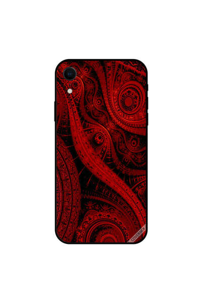 Covernex غطاء حماية iPhone XR مطبوع عليه فن أحمر