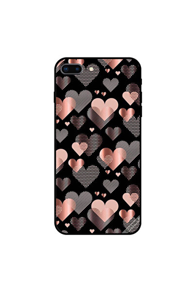Covernex غطاء حماية آيفون 7 بلس برسومات قلوب لامعة