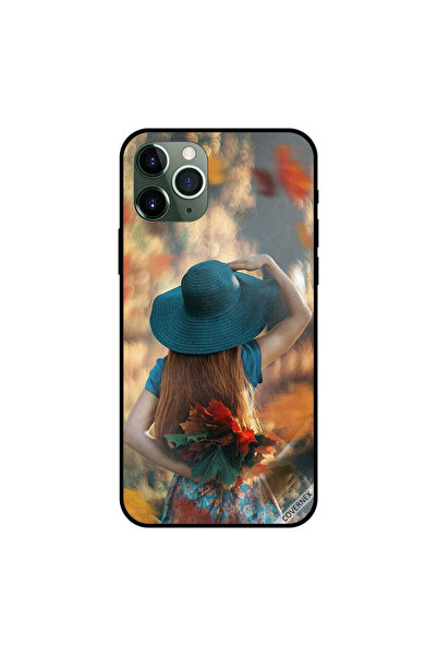 Covernex غطاء حماية لجهاز iPhone 11 Pro Max بتصميم فتاة قبعة تخفي أوراق الحب