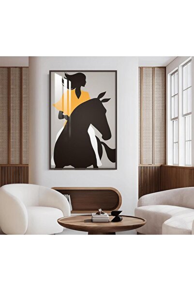 SND لوحة جدارية خشبية بتصميم فتاة مع برواز شامبين و طبقة من الاكرليك الشفاف