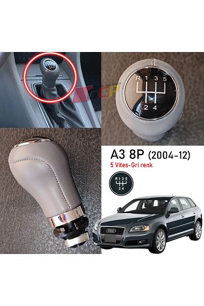 GCP German Car Parts A3 8P Manual Gear Shift Knob Gray 5 Gears for - Audi A3 Manual Gear Shift Head