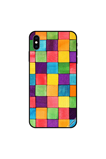 Covernex غطاء حماية لجهاز iPhone X جدار من الكتل الملونة