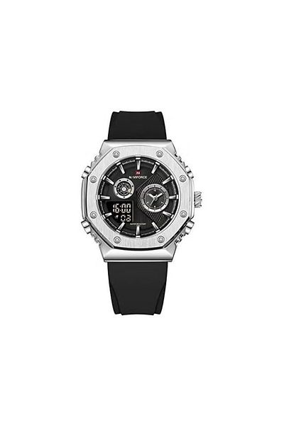 Naviforce Men Dual Display Analog Digital Watch Multifunctional Military Quartz Wrist Watches Sport