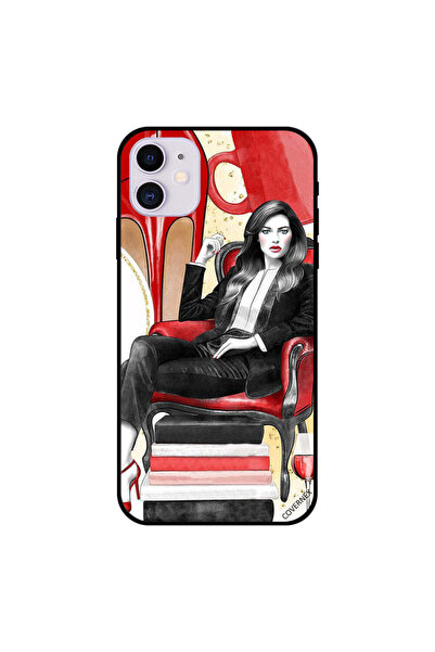 Covernex غطاء حماية آيفون 11 بتصميم فتاة بوس أحمر