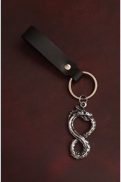 BSN Store Snake Figure Keychain Premium Hand Made Real Leather Keychain