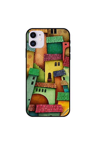 Covernex غطاء حماية لجهاز iPhone 11 بنمط منازل ملونة
