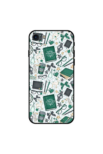 Covernex غطاء حماية لهاتف iPhone 8 بتصميم فتاة هوايات باللون الأخضر