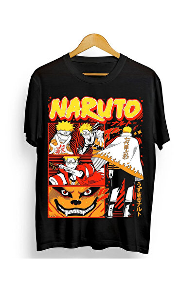 Flood Of Style تي شيرت رجالي منقوش برسومات الرسوم المتحركة ناروتو شيبودن