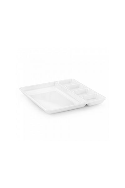 Tria Unbreakable 5 Compartment Breakfast Table D'Hôte 2 Pieces 21,5X22,5 cm Tr522
