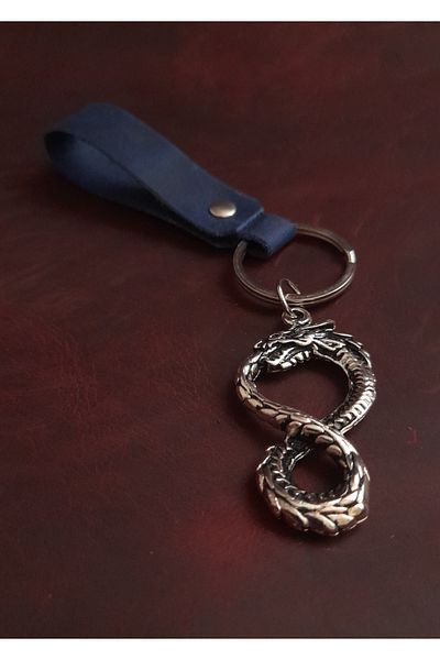 BSN Store Snake Figure Keychain Premium Hand Made Real Leather Keychain