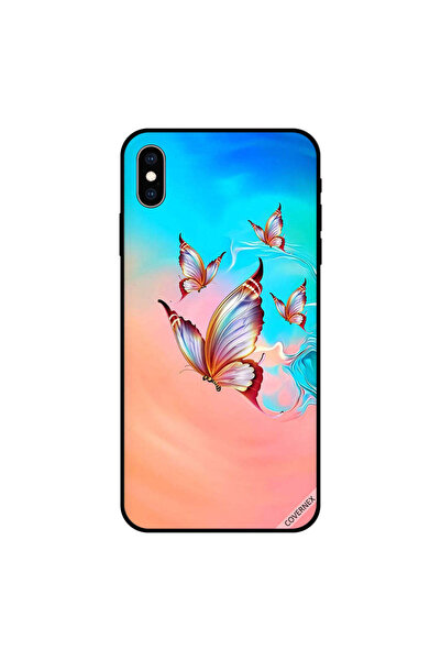 Covernex iPhone XS MAX Case Cover Butterflies Flying Over Paint Color