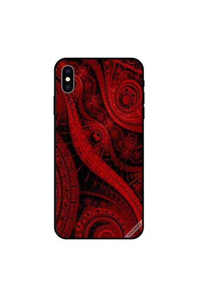 Covernex غطاء حماية لجهاز iPhone XS MAX بطباعة فنية باللون الأحمر