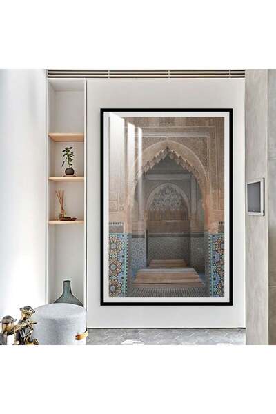 SND لوحة جدارية خشبية فاخرة مع برواز اسود و طبقة من الاكرليك الشفاف