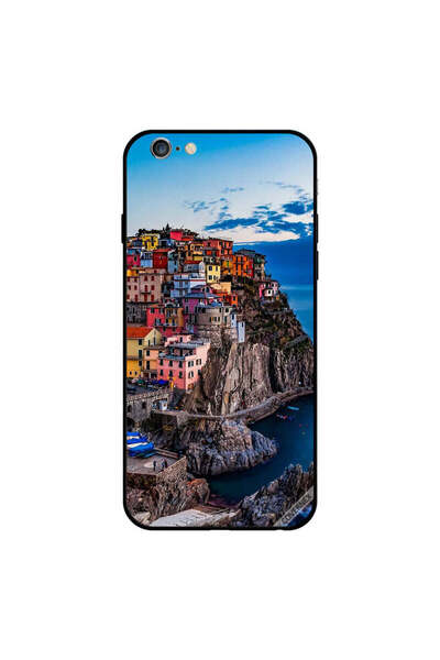 Covernex غطاء حماية لجهاز iPhone 6 برسومات منازل ملونة على البحر