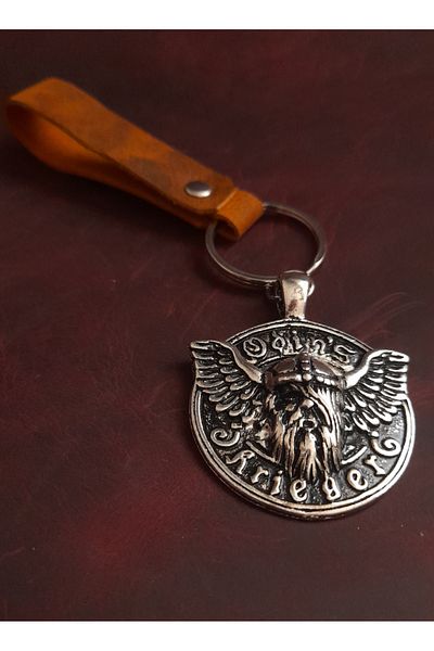 BSN Store Warrior Odin's Figure Keychain Premium Hand Made Real Leather Keychain