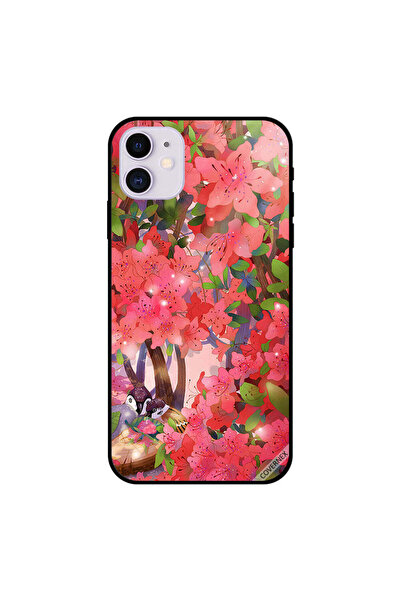 Covernex غطاء حماية لجهاز iPhone 11 بطبعة زهور وردية وطيور الحب