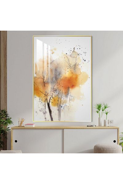 4gdran Luxury wooden wall panel with black frame and clear acrylic layer