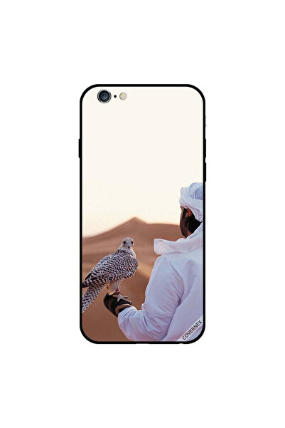 Covernex غطاء حماية لجهاز iPhone 6 باللونين الأبيض والأسود بتصميم نسر ينظر إل...