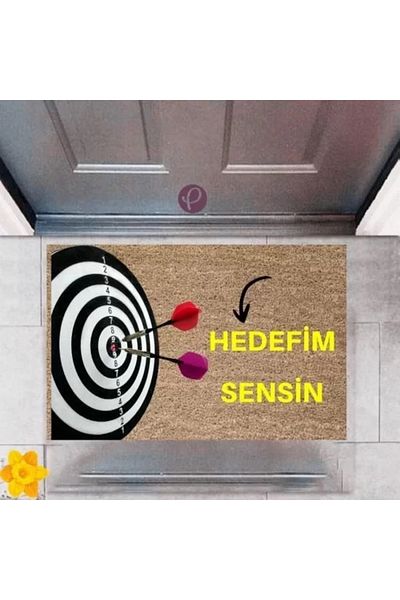 CUTE PAGE Door Mat Decorative Digital Printing You Are My Goal P-2453