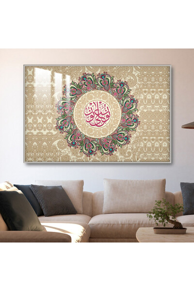 Marktna لوحة جدارية خشبية فاخرة مع برواز فضي و طبقة من الاكرليك الشفاف