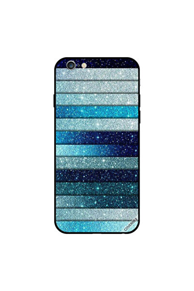 Covernex غطاء حماية لجهاز iPhone 6s Plus بخطوط لامعة زرقاء
