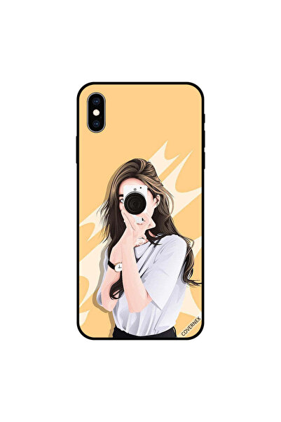 Covernex غطاء حماية لجهاز iPhone XS MAX بتصميم فتاة أنيقة تنقر على الصورة