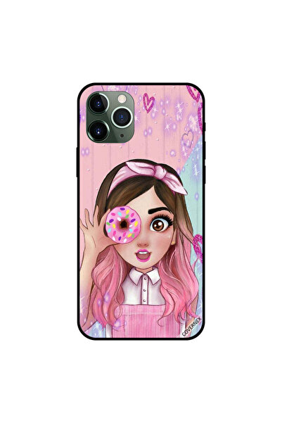 Covernex غطاء حماية لجهاز iPhone 11 Pro، فتاة صغيرة لطيفة تحمل دونات
