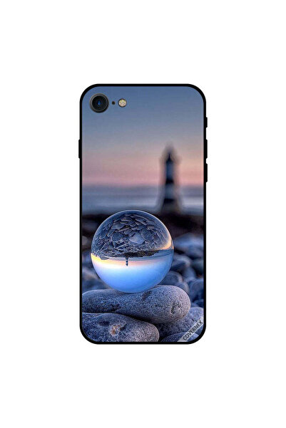 Covernex غطاء حماية لهاتف iPhone 8 بتصميم رائع لتصوير الطبيعة في زجاج دائري