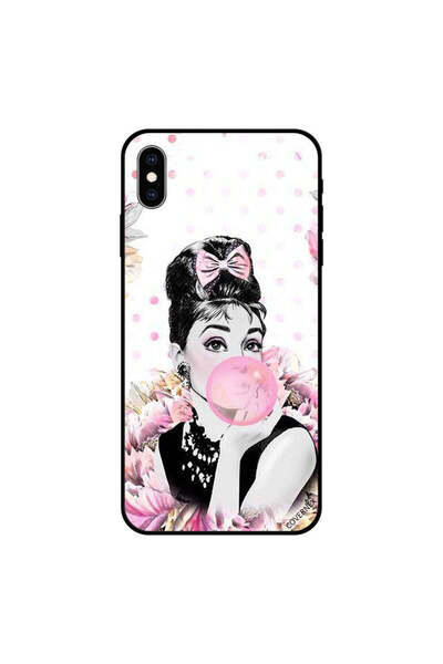 Covernex غطاء حماية لهاتف iPhone X بنقشة مشبك شعر وردي للبنات