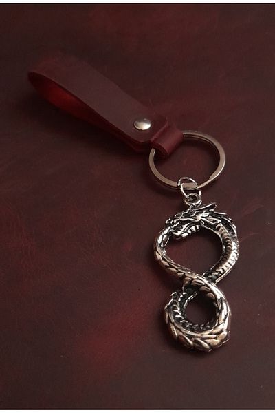 BSN Store Snake Figure Keychain Premium Hand Made Real Leather Keychain