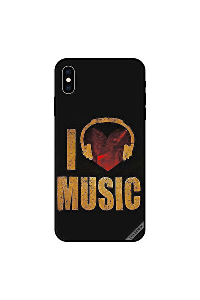 Covernex غطاء حماية iPhone XS بتصميم عتيق "أحب الموسيقى"