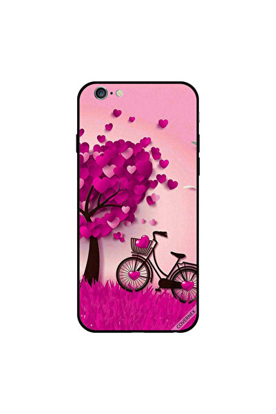 Covernex غطاء حماية لجهاز iPhone 6s بنقشة قلوب وردية وشجرة ودورة