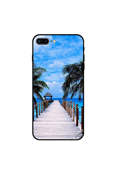 Covernex غطاء حماية لجهاز iPhone 7 Plus بطبعة سماء زرقاء غائمة على البحر