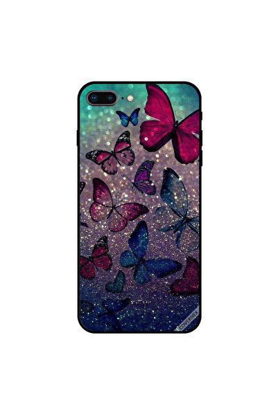 Covernex غطاء حماية لهاتف iPhone 7 Plus برسومات لامعة وفراشات