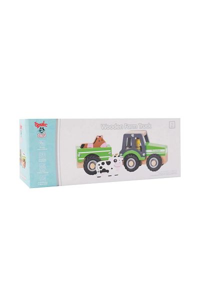 OEM Wooden tractor with trailer and animals Felyx Toys