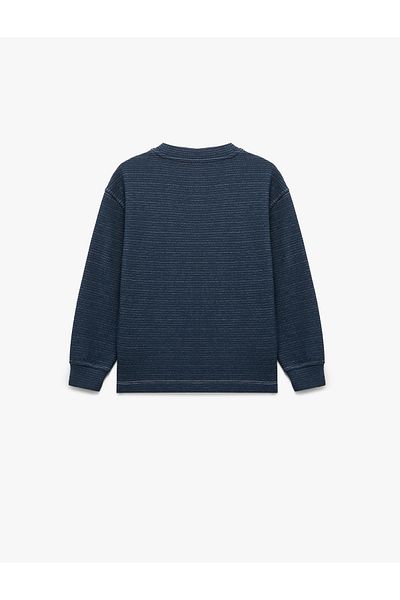Koton Long Sleeve Pocket Detailed Crew Neck Basic T-Shirt