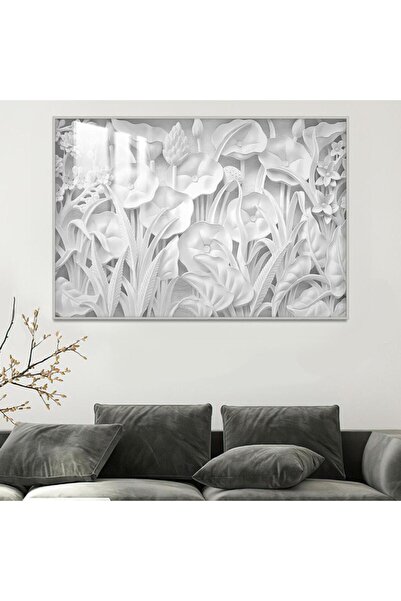 SND Wooden wall plaque printed with gypsum board design with silver frame and...