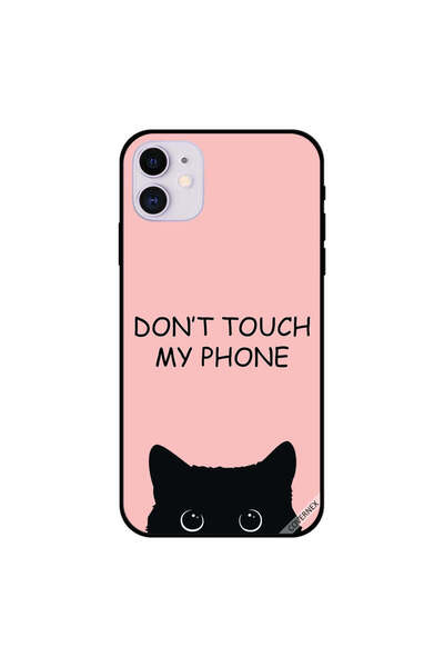 Covernex غطاء حماية لجهاز iPhone 11 - لا تلمس هاتفي - قطة سوداء