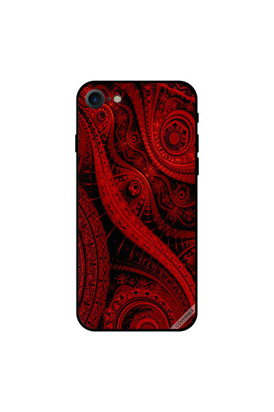Covernex غطاء حماية لجهاز iPhone 8 بطباعة فنية باللون الأحمر