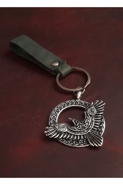 BSN Store Eagle Figure Keychain ​​Premium Hand Made Real Leather Keychain