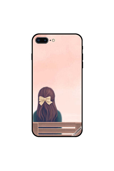 Covernex غطاء حماية لجهاز iPhone 7 Plus بتصميم فتاة جميلة على مقعد