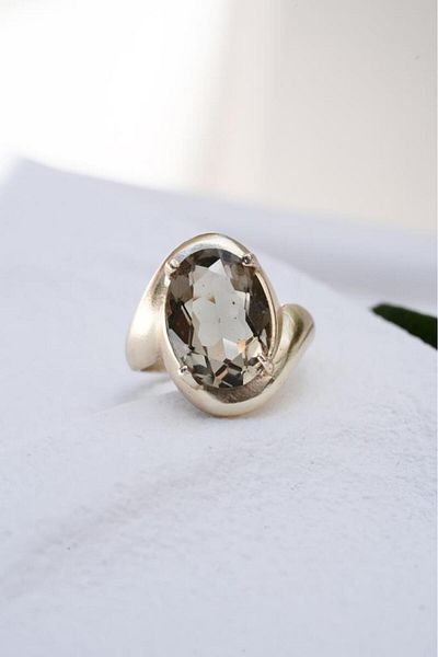 AŞIK ACCESSORIES Adjustable Oval Stone Ring