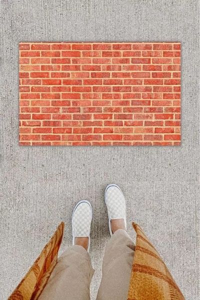 Store Digital Printing Decorative Brick Red Door Mat K-1262